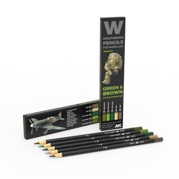 Set de 5 crayons acryliques de vieillissement et de patine - effets jeu d'ombrage
