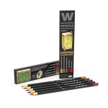 Set de 5 crayons acryliques de vieillissement et de patine - effets peintures écaillées