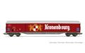 Wagon à parois coulissantes à 4 essieux Habis, livrée rouge "Kronenbourg", époque IV-V SNCF