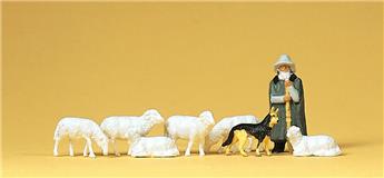 Moutons et berger- H0 - Preiser