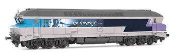 Locomotive diesel classe CC 72000 livrée En Voyage, ép. V SNCF