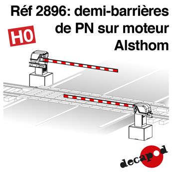 Demi-barrières de PN sur moteur Alsthom
