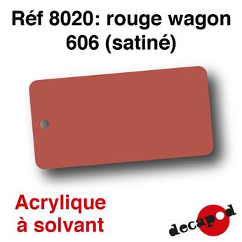 Peinture acrylique Rouge wagon 606 satiné