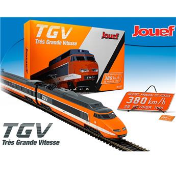 TGV Sud-Est orange "Record Mondial 26.2.1981, 380 km/h" SNCF - coffret de 4 unités