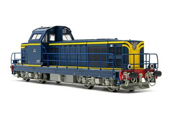 Locomotive diesel série BB 66047, 2e sous-série, livrée bleu/jaune, époque III SNCF