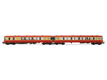 Autorail 2 rames EAD X 4300, livrée rouge et crème, époque IV SNCF