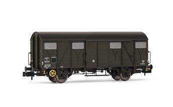 Set de 2 wagons couverts à essieux, type K, SNCF
