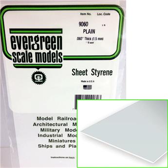 Plaques de polystyrène - 1.5x152x304mm - EVG 9060