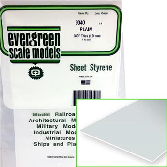 Plaques de polystyrène lisse 1x152X304mm - EVG9040