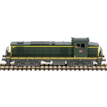 Locomotive Diesel BB 63010 livrée vert/ jaune, châssis gris, ép. IV  - Analogique