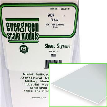 Plaques de polystyrène lisse - 152x304x0,12mm - EVG 9009