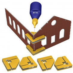Ensemble de 4 équerres aimantées pour assemblage de bâtiment en kit