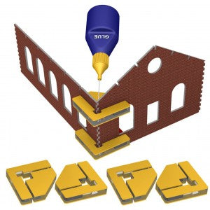 Ensemble de 4 équerres aimantées pour assemblage de bâtiment en kit