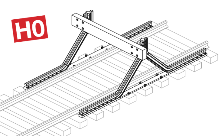 Heurtoir en rails pliés