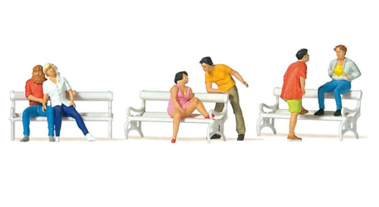 Sur les bancs publics H0 - Preiser