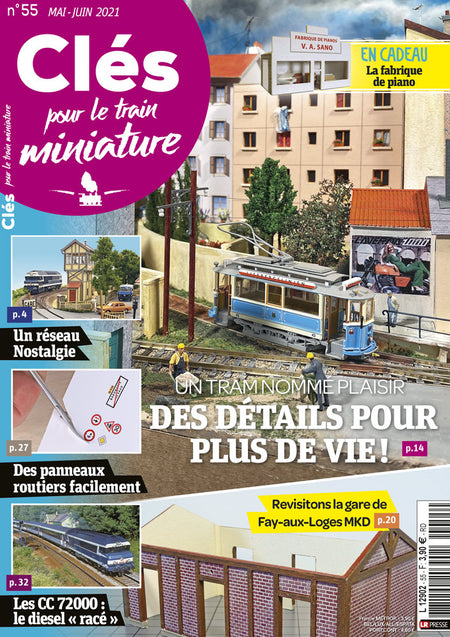 Clés pour le train miniature n° 55