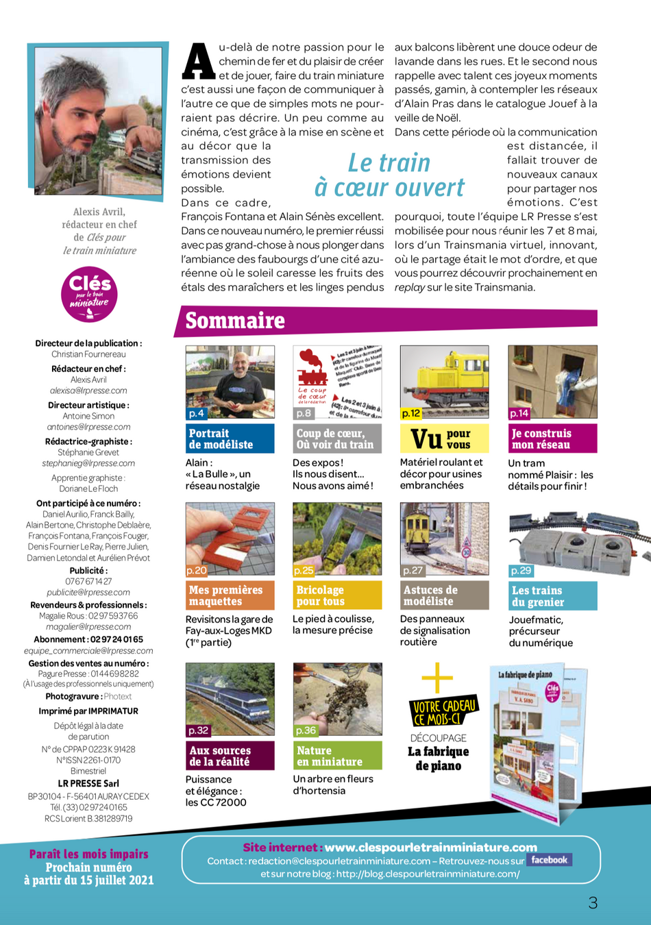 Clés pour le train miniature n° 55