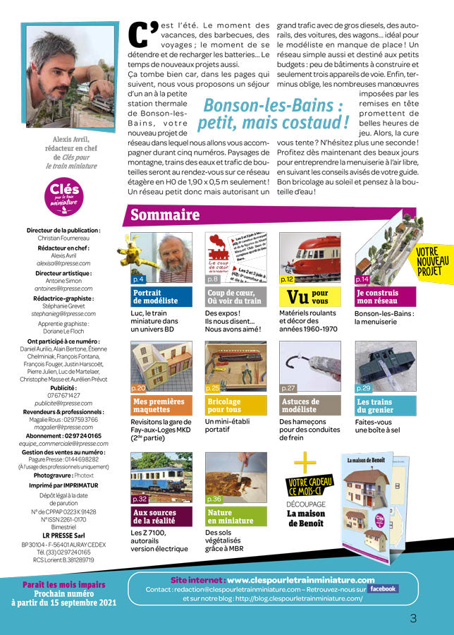 Clés pour le train miniature n° 56