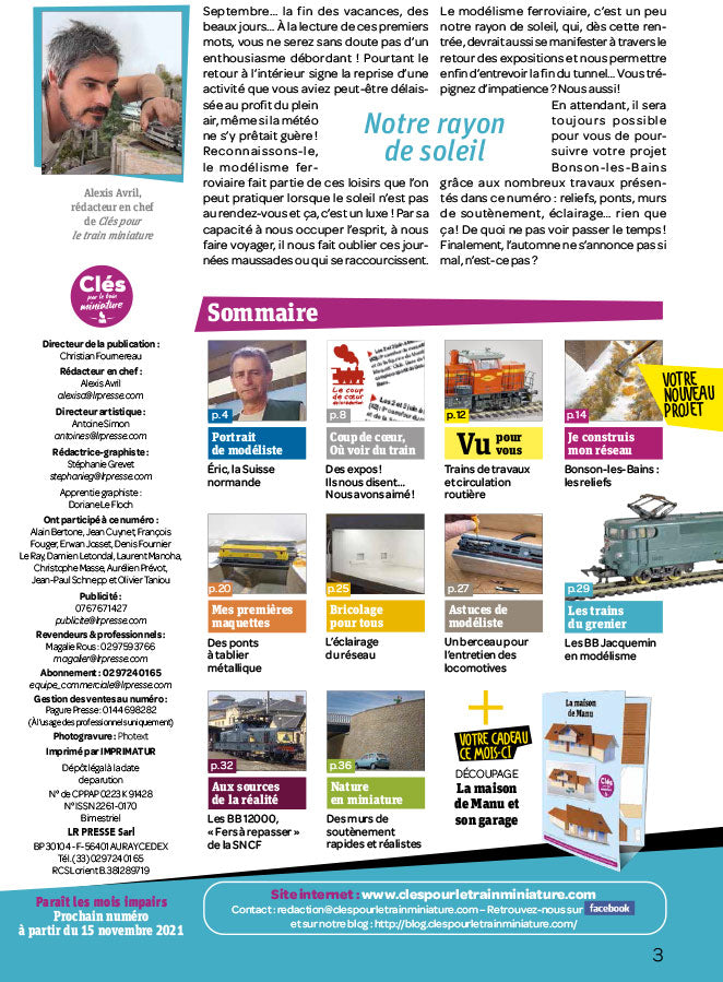 Clés pour le train miniature n° 57