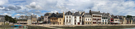 Fond de décor panoramique port de Saint Goustan hauteur 30 cm