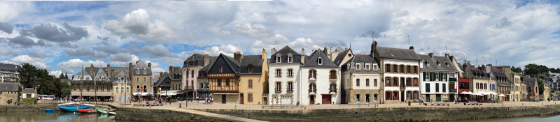 Fond de décor panoramique port de Saint Goustan hauteur 40 cm