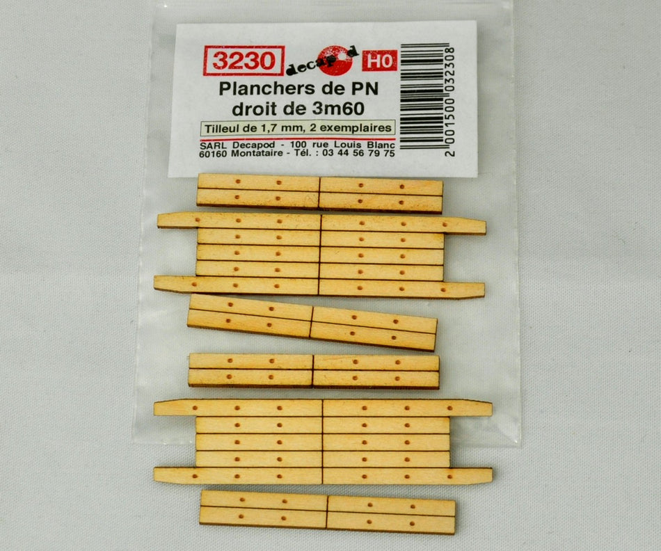 Planchers de PN droits de 3m60