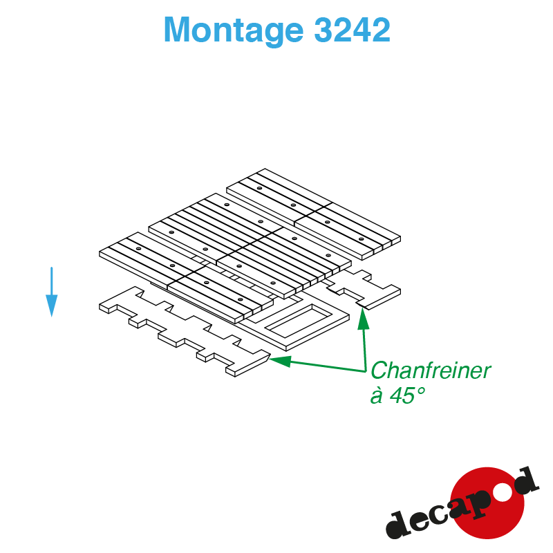 Passage piéton 2,40 m pour voie unique