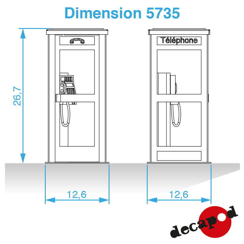 Cabine téléphonique à pièces