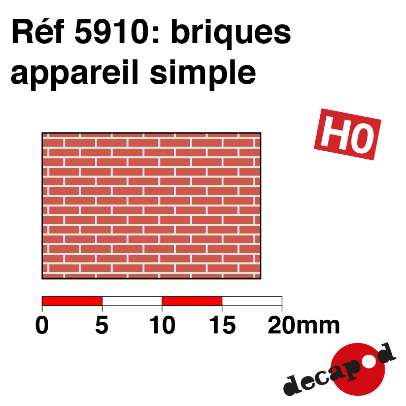 Feuille de briques appareil simple