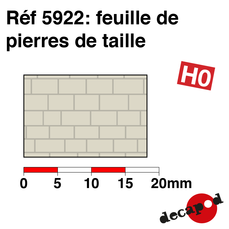 Feuille de pierres de taille