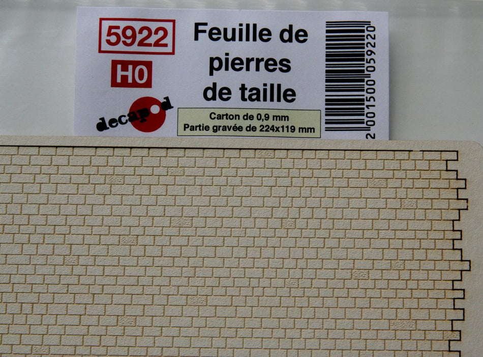 Feuille de pierres de taille