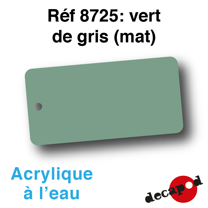Peinture acrylique à l'eau vert de gris