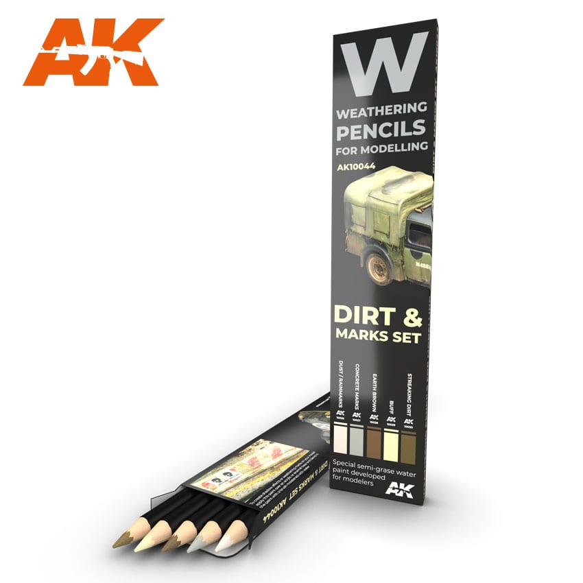 Set de 5 crayons acryliques de vieillissement et de patine - salissures et marques
