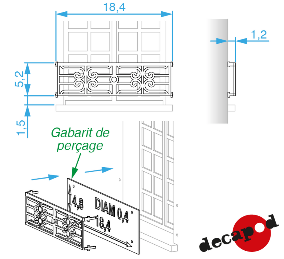 Rambardes de fenêtre Auteuil