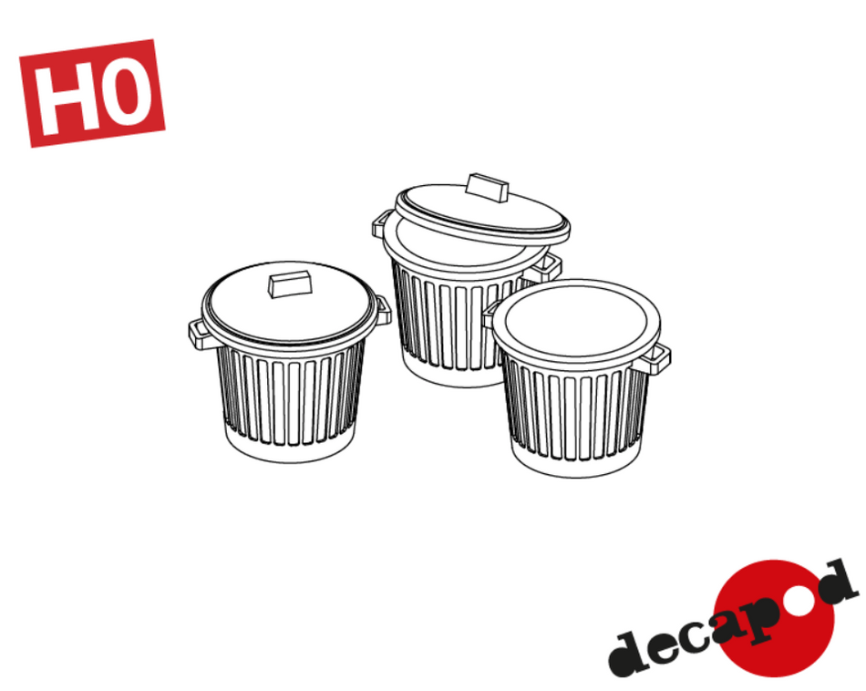 Poubelles rondes de 80 l