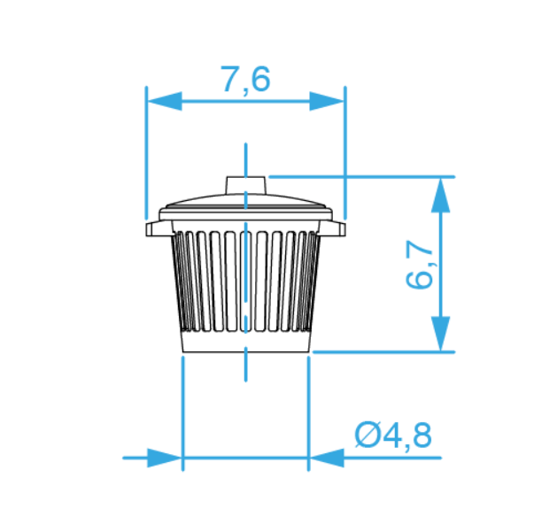 Poubelles rondes de 80 l