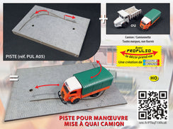 Piste pour va-et-vient Garage en épi ou à quai