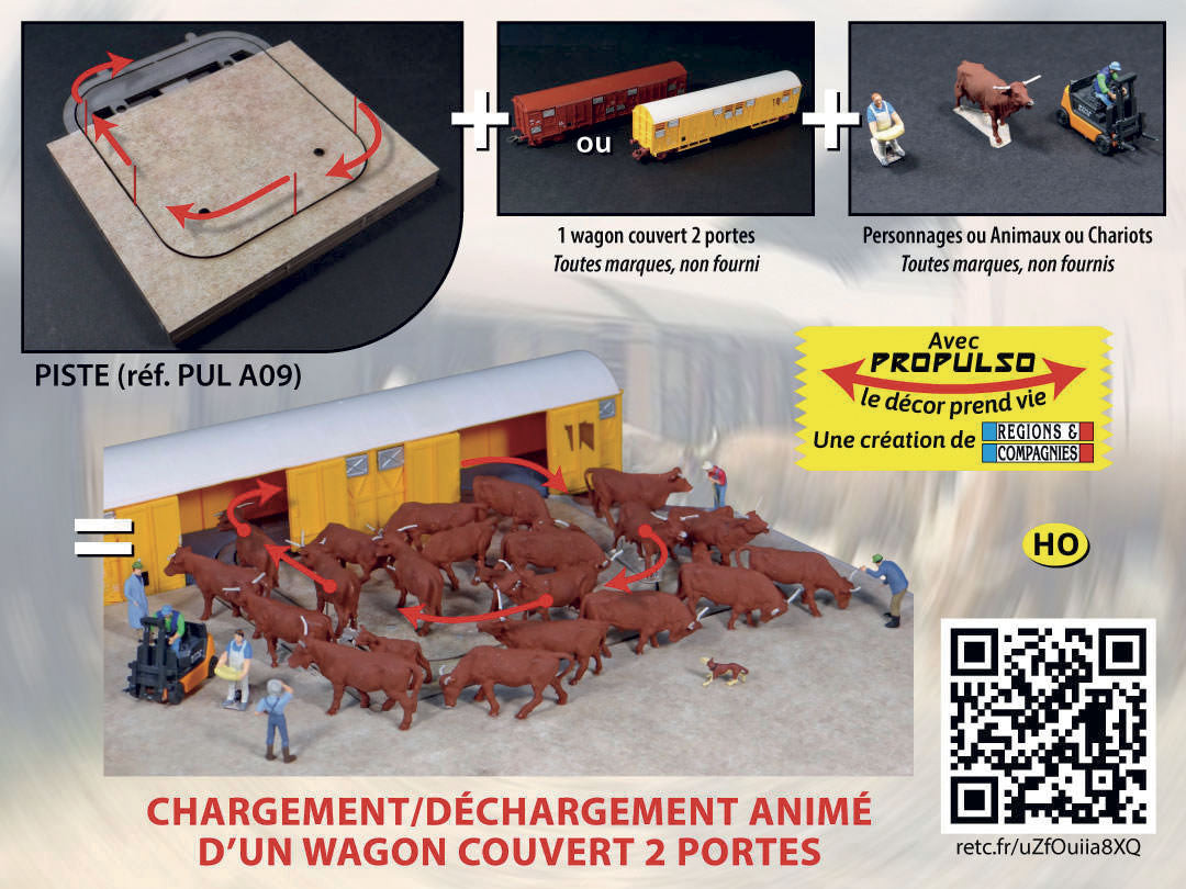 Piste pour chargement/déchargement 1 wagon 2 portes