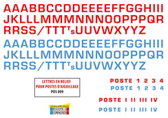 Lettres découpées au laser pour postes d’aiguillage