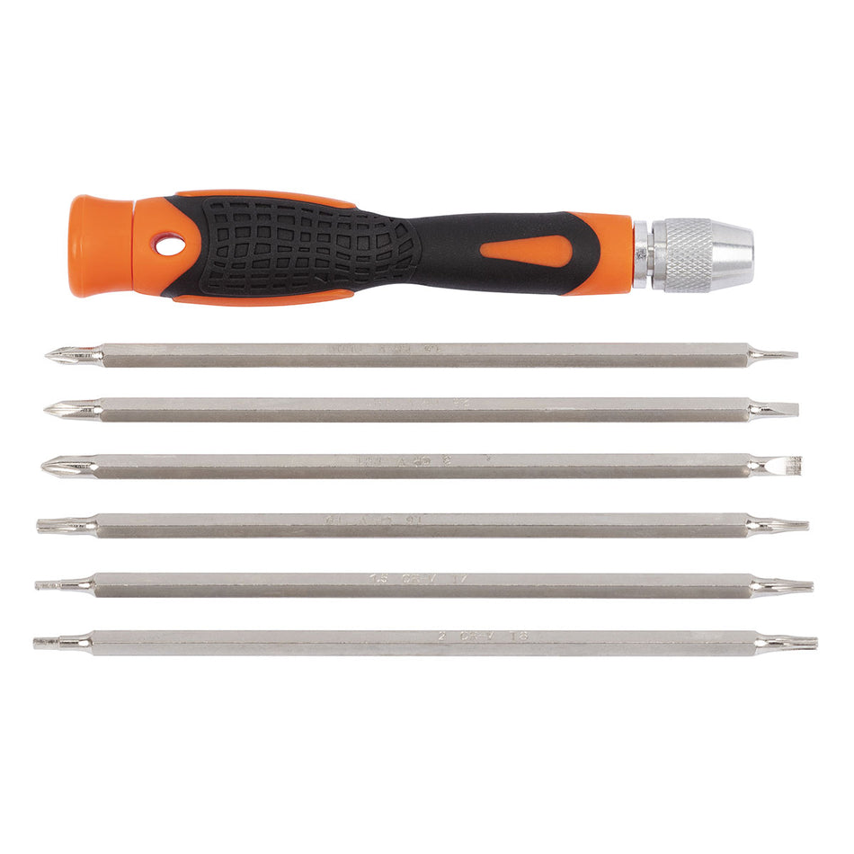 Set de 12 outils de précision avec manche tournevis