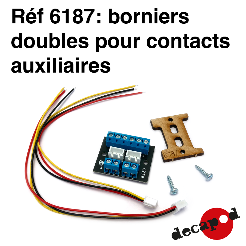 Borniers doubles pour contacts auxiliaires