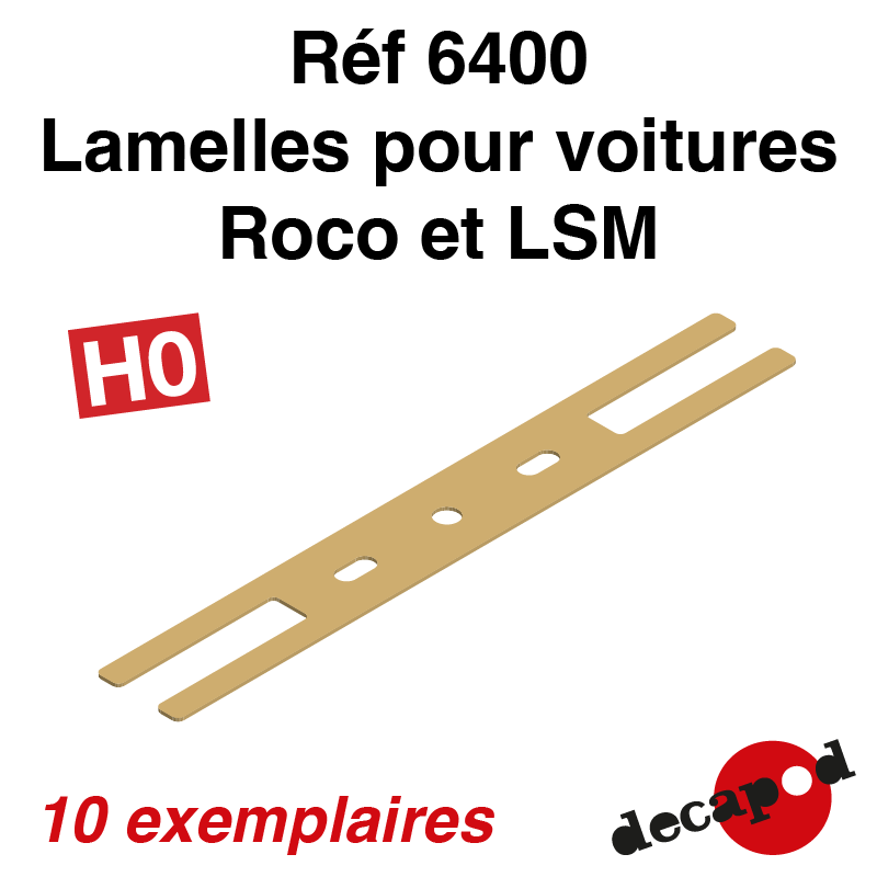 Lamelles pour voitures ROCO et LSM [H0] - 10 pièces
