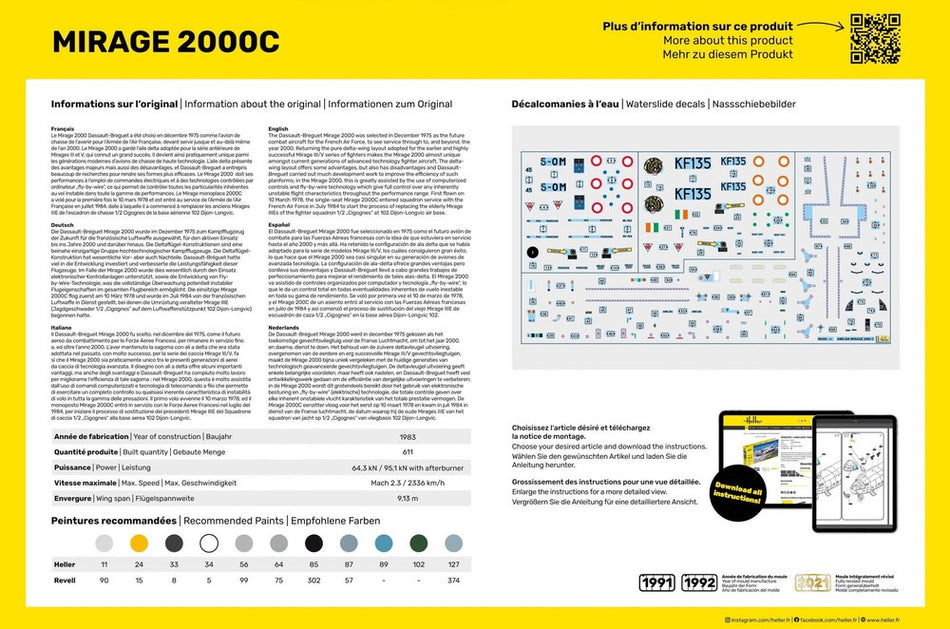 Starter kit Mirage 2000 C - maquette à monter