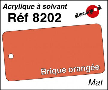 Peinture acrylique Brique orangée mat