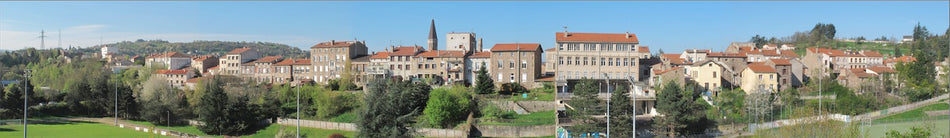 Fond de décor panoramique Village hauteur 30 cm