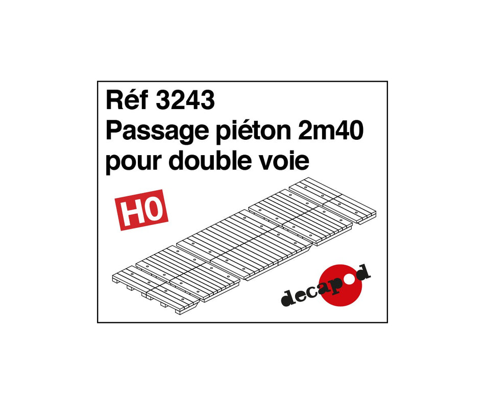 Passage piéton 2,40 m pour voie double