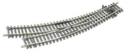 Aiguille courbe à droite insulfrog R2/R3, éch. 00/H0, voie Setrack - code 100