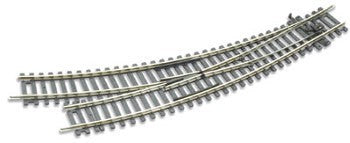 Aiguille courbe à droite insulfrog R2/R3, éch. 00/H0, voie Setrack - code 100