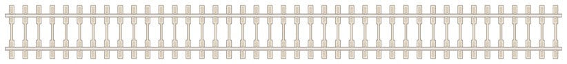 Voie flexible bi-bloc longueur 914 mm éch. 00/H0 - code 75