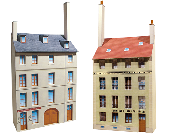 Ensemble de bâtiments en carton à découper "Fonds de décor n° 2"